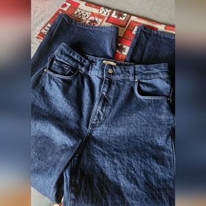 Sezane New 70's Trousers Indigo Blue - Size 42